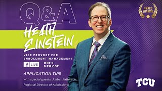 TCU Admissions Facebook Live - Application Tips