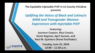 Uplifting the Voices of Black and Latino MSM and Transgender Women: Experiences with Injectable PrEP