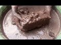 Pure brown dirt water crumbling dipping paste play satisfying video subs for more