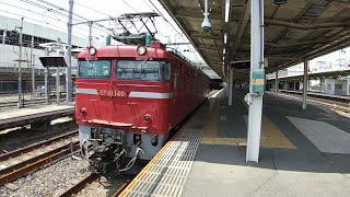 【E231系1000番台AT入場配給送り込み】EF81-140単機送り込み回送警笛を鳴らして大宮駅発車