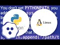 In Python script, how do I set PYTHONPATH?