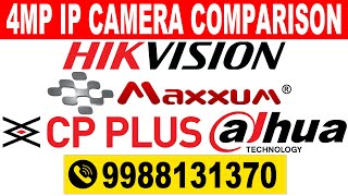 HIKVISION VS MAXXUM VS CP PLUS VS DAHUA 4MP IP CAMERA COMPARISON | BUY 📞9988131370 CREATIVE INFOTECH