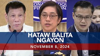 UNTV: Hataw Balita Ngayon | November 08, 2024