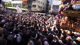 平成26年 下谷神社 大祭 本社大神輿渡御  超バトル担ぎ。