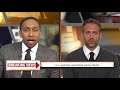 stephen a. slams veteran nba players who compare lebron james to michael jordan first take espn