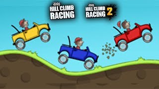 Playing Hill Climb Racing 1 With Hill Climb Racing 2 Vehicles