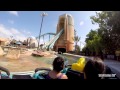 hd journey to atlantis water coaster ride pov seaworld