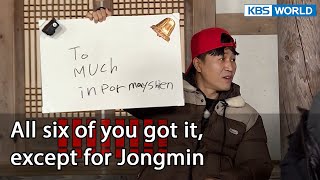 All six of you got it, except for Jongmin (2 Days & 1 Night Season 4 Ep.121-5) | KBS WORLD TV 220424
