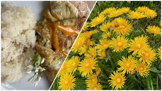 ผักป่าสมุนไพร#ไข่เจียวดอกฟันสิงโตเมนูสุภาพเพื่อคนที่คุณรัก# Dendelions omelette.24/5/21.