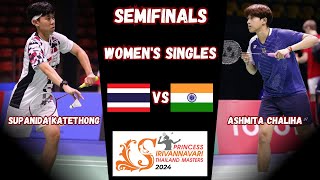 Supanida Katethong vs Ashmita Chaliha - SemiFinals - Thailand Masters 2024 / #BADMINTON