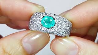 Neon Brazilian Paraiba Tourmaline Ring at 1.16ct by Kat Florence KF07611