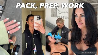 VLOG | glow up w/ me: hair blowout, botox, nails, tan, pack for FL + 12 hour shift!