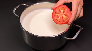 Just add tomatoes to 1 liter of milk! A few people know this cheese recipe