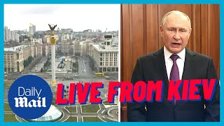 LIVE: Kiev's Maidan Square as Putin launches full-scale invasion of Ukraine