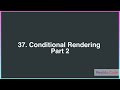 Conditional Rendering Part 2 | React JS  Course for Beginners | React JS Tutorial | #revildo_code