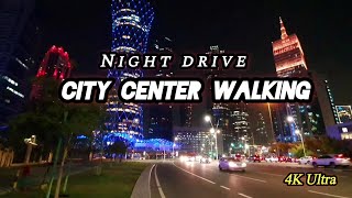 city center walking night drive  Doha | Qatar | 2023 4K Ultra