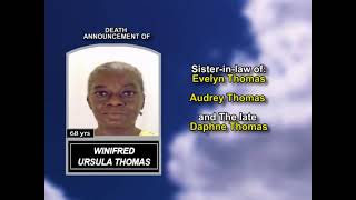 Winifred Ursula Thomas ~ Medium Obituary