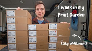 1 week in my Bambu lab 3d print farm