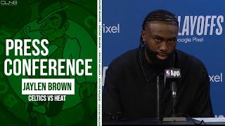 Jaylen Brown: Celtics Didn't Overreact to Game 2 Loss vs Heat | Post Game 3