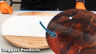 DIY A Simple Way | Upgrade A Lazy Susan Using Epoxy Resin | Resin Art Dirty Pour Technique
