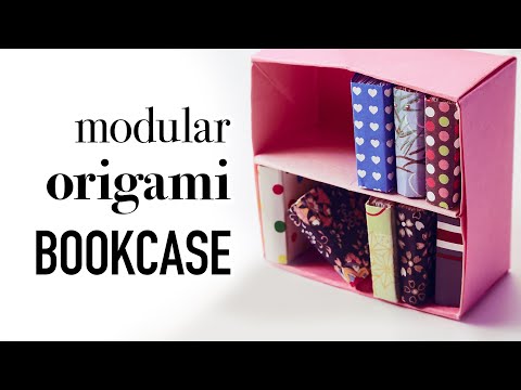 Origami Bookcase Tutorial - Modular ♥︎ DIY ♥︎ Origami Bookcase Tutorial - Modular ♥︎ DIY ♥︎