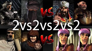 WOLF CALIPH VS SALADIN PIG VS FREDERICK ABBOT VS 2 EMIRS | Stronghold Crusader Ai Battle