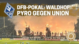 Waldhof Mannheim mit einer beeindruckenden Pyro-Show gegen Union Berlin! 👏 DFB-Pokal SVW 27.10.2021