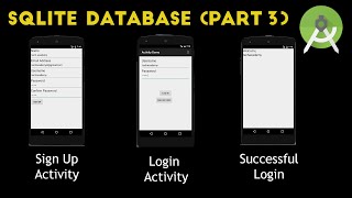 Login and Signup - SQLite Database Part - 3 (TESTING)