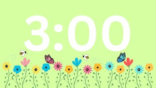 Spring Day 3 Minutes Timer | Classroom Timer | Flower Timer | Spring Countdown