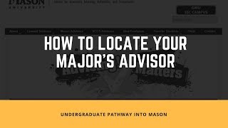 How To Locate Your Major's Advisor_OLD