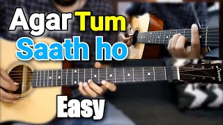 Agar Tum Saath Ho - Hindi Guitar Cover Lesson Chords - Acoustic Unplugged Intro Tabs easy lesson