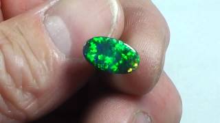 LOVELY LIGHTNING RIDGE BLACK OPAL  1.90crt  x4