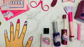 handmade paper nail kit / DIY Paper Nails | Fun crafts to make at home / easy to make / paper craft