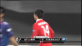 2012 J2 ロアッソ熊本ゴール集 第38節 VS FC町田ゼルビア 12分 武富孝介