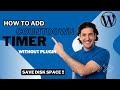 How to Add a Countdown Timer Without Plugins Live Demo!!