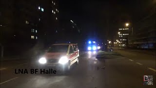 [Wasserrettung an Silvester] LNA + WLF mit AB-Rüst und FwA Boot 2 BF Halle Saale HW