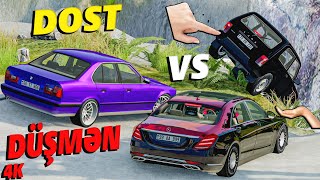 Yetim Uşaq Balıqçı Dost BMW vs Düşmən Mersedes İntəhar| Maşın Oyunları | BeamNG.Driver #malikbedelov