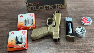 Umarex glock19x co2 air pistol unboxing