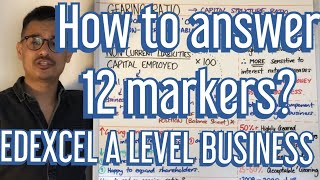 How to answer 12 markers? - A Level Business