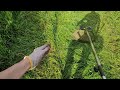 how to cut high grass brush cutter knife chisel or strimmer