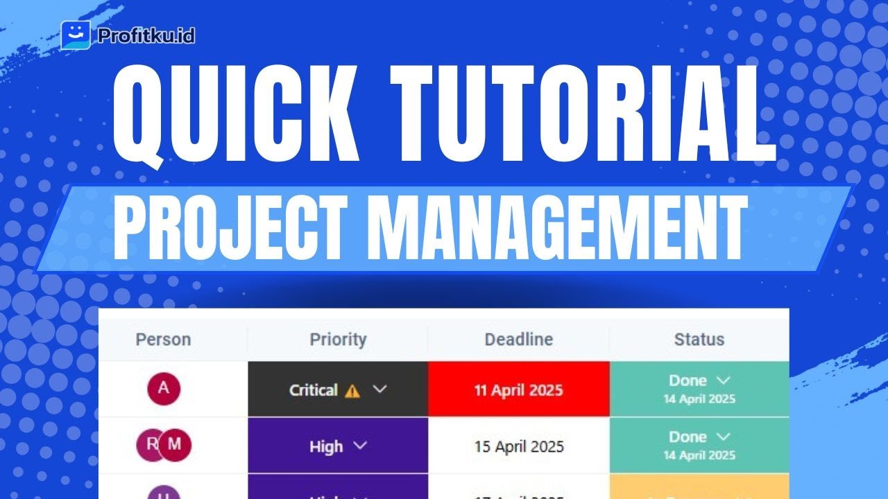 A Quick Tutorial Project Management Profitku Id Tutorials Youtube