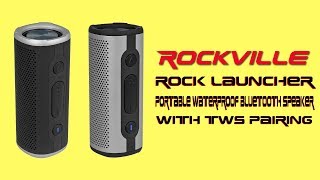 (WATER DEMO) Rockville Rock Launcher BK \u0026 SL Waterproof TWS Bluetooth SPEAKER