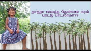 Thatha Vaitha Thennai| Tamil Rhymes for kids| baby songs| தாத்தா வைத்த தென்னைமரம்| Puzhuthikaadu