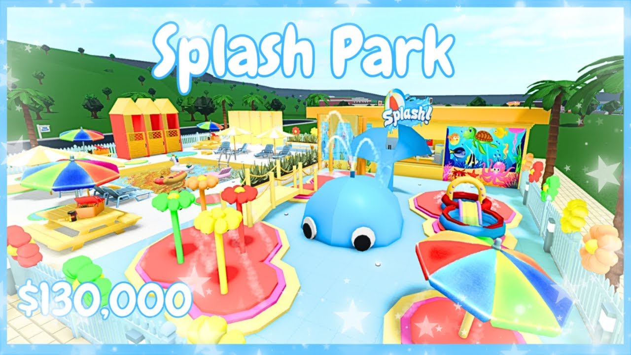 Building A Mini SPLASH PARK On Bloxburg 🐳 Great For A WATERPARK ...