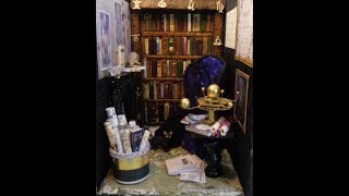 Miniature Astrology Library Book Nook