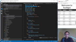 Angular coding 5 Create static header for a table