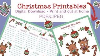 Chatty Journal with me using my new Christmas Printables!