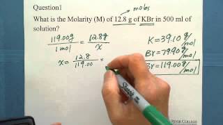 12. Concentration of a Solution: Molarity (2)