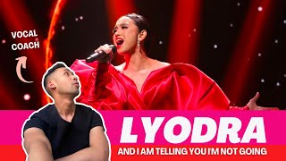 Download Vocal coach reacts & analyses | LYODRA x AND I AM TELLING YOU I'M NOT GOING | mp3