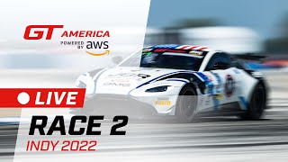 LIVE | Race 2 | Indianapolis | GT America Powered by AWS 2022